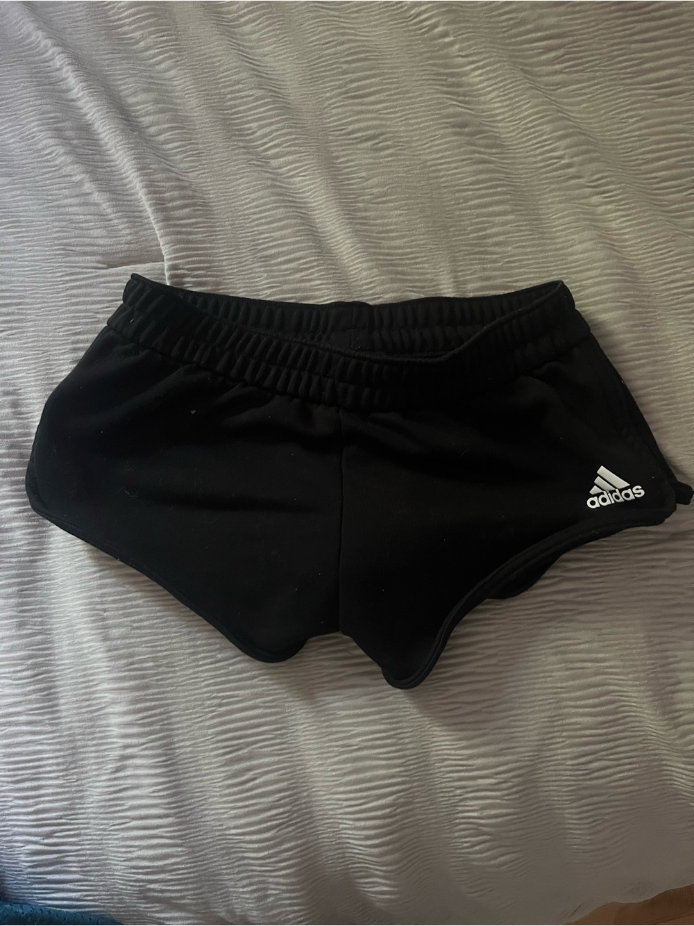 adidas Black Lounge Shorts with Logo Tag